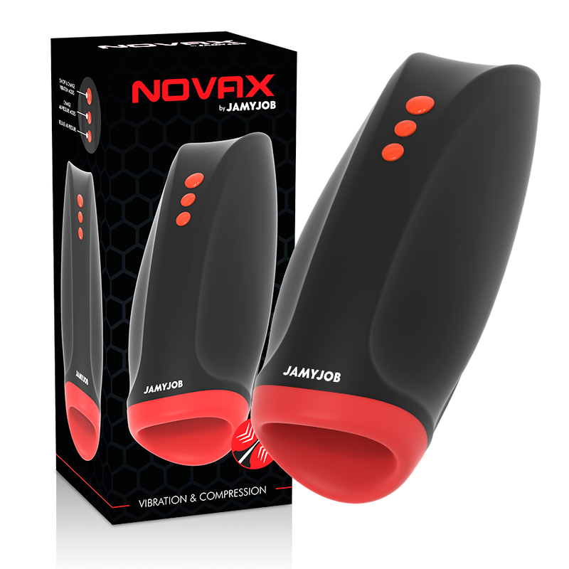 JAMYJOB - NOVAX MASTURBADOR CON VIBRACIÓN Y COMPRESIÓN