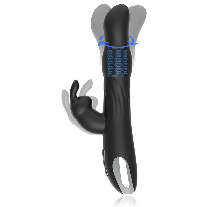 BRILLY GLAM - MOEBIUS RABBIT VIBRATOR & ROTATOR + MANDO CONTROL REMOTO WATCHME