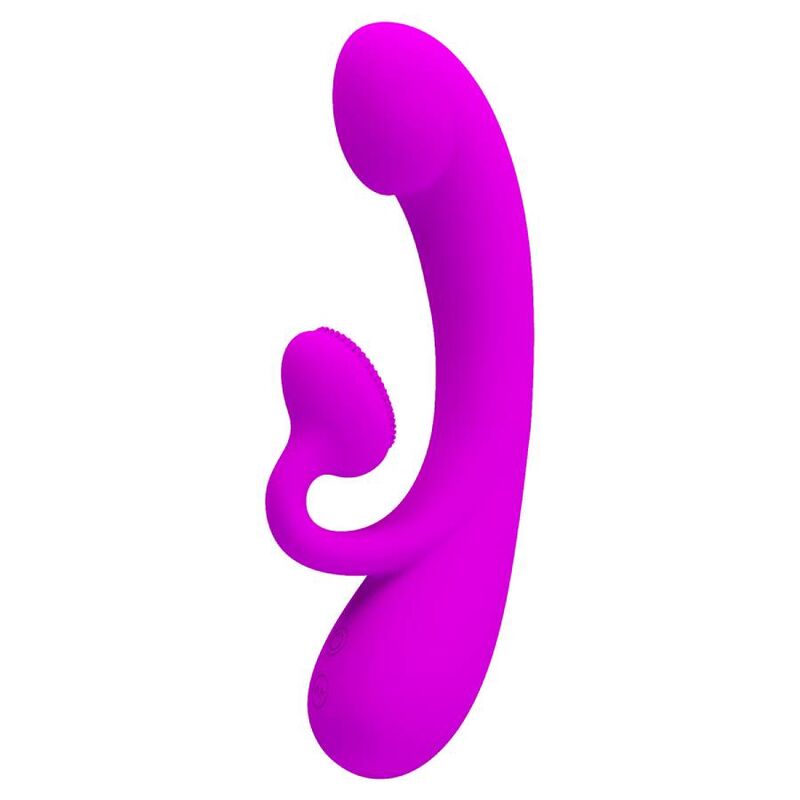 PRETTY LOVE - SINCERE VIBRADOR Y SUCCIONADOR DE CLÍTORIS SILICONA MORADO