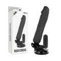 BASECOCK - VIBRADOR REALÍSTICO CONTROL REMOTO NEGRO 20 CM -O- 4 CM