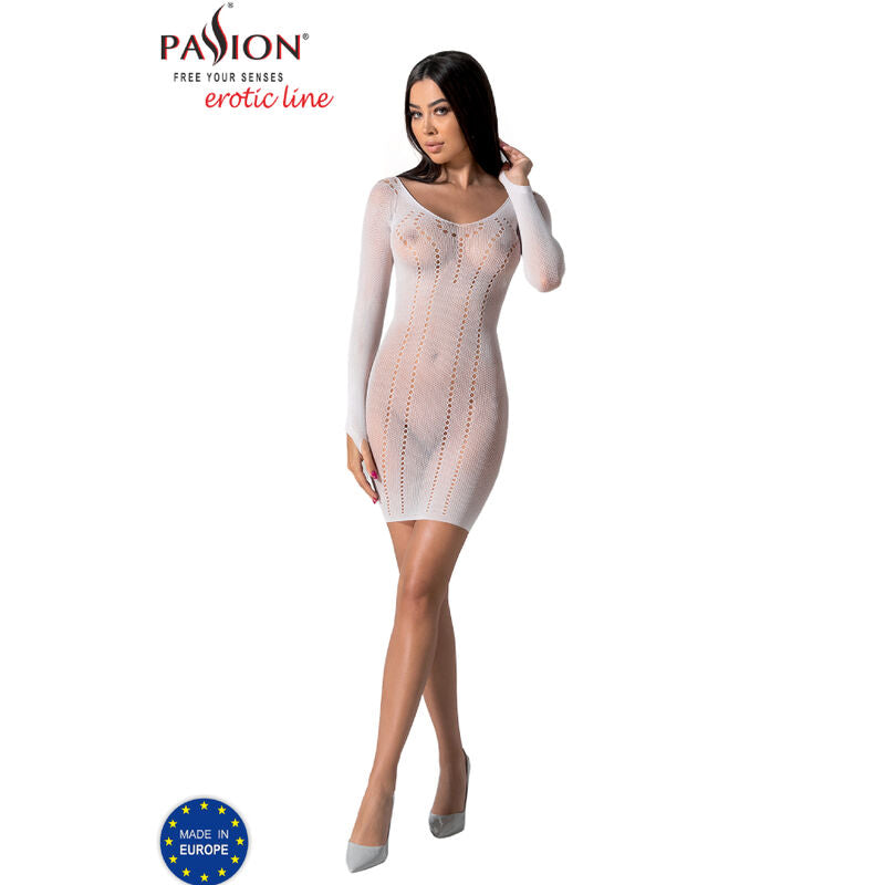 PASSION - BS101 BODYSTOCKING BLANCO TALLA ÚNICA