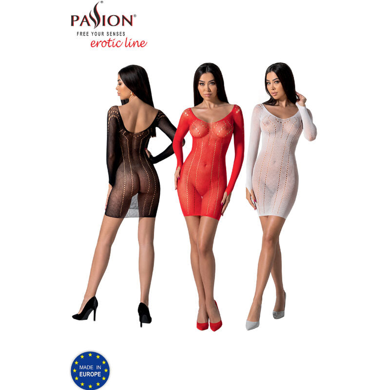 PASSION - BS101 BODYSTOCKING BLANCO TALLA ÚNICA