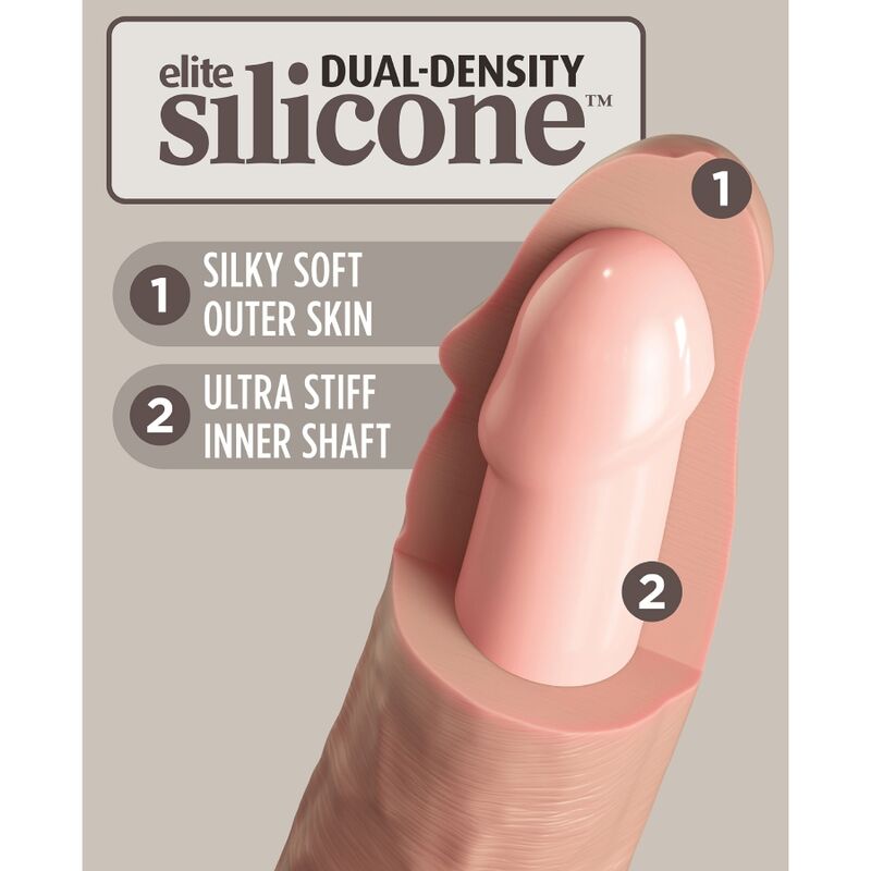 KING COCK - ÉLITE DILDO REALÍSTICO SILICONA 28 CM