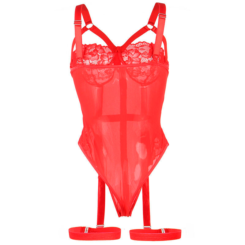 SUBBLIME - TEDDY CON LIGUERO DETALLE TIRAS PECHO ROJO L/XL