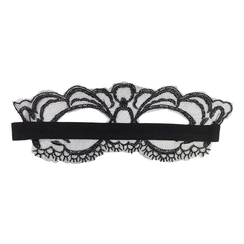 QUEEN LINGERIE - ANTIFAZ DE ENCAJE FINO NEGRO