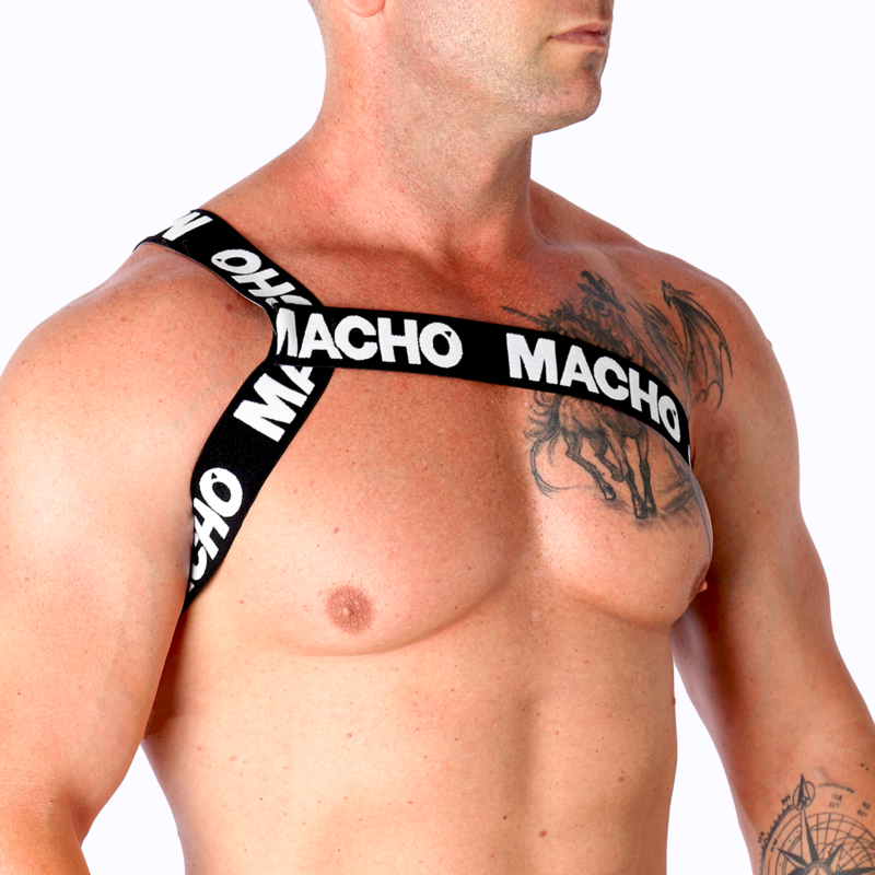 MACHO - ARNÉS ROMANO BLANCO L/XL