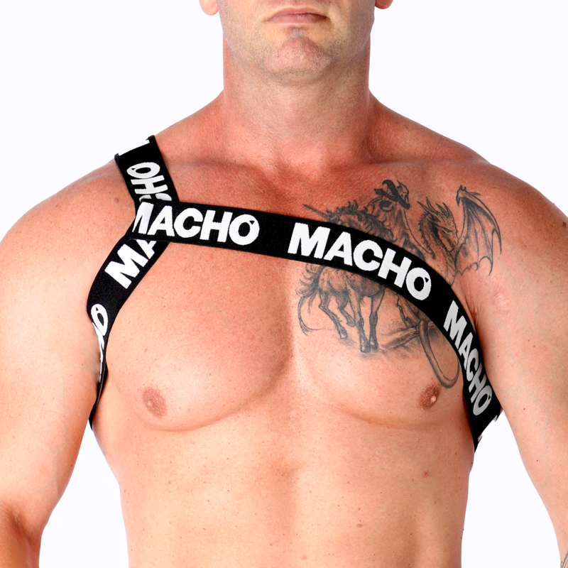 MACHO - ARNÉS ROMANO BLANCO L/XL