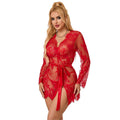 SUBBLIME - 953782 CAMISÓN DE ENCAJE + TANGA ROJO L/XL