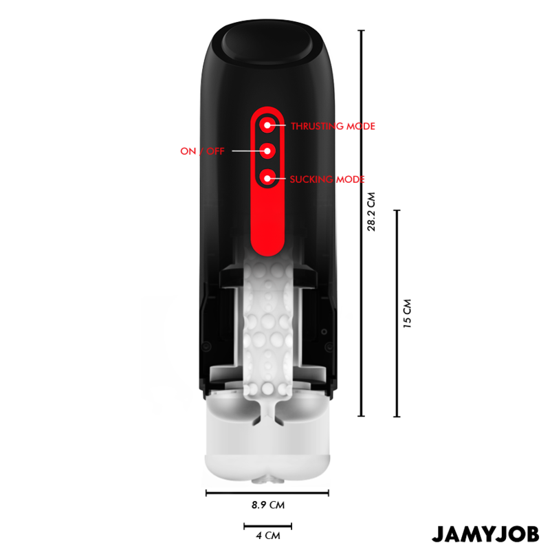JAMYJOB - PHANTOM MASTURBADOR VAGINA AUTOMÁTICO 5 MODOS SUCCIONADOR Y EMPUJE