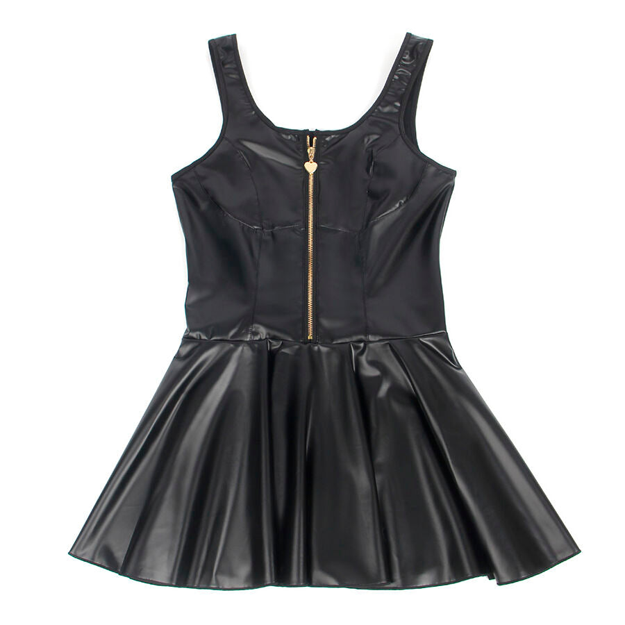 SUBBLIME - 957674 VESTIDO DE CUERO CON CREMALLERA DE CORAZÓN NEGRO L/XL
