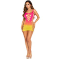 LEG AVENUE - MINI VESTIDO SIN COSTURAS Y ABERTURAS SUNSET