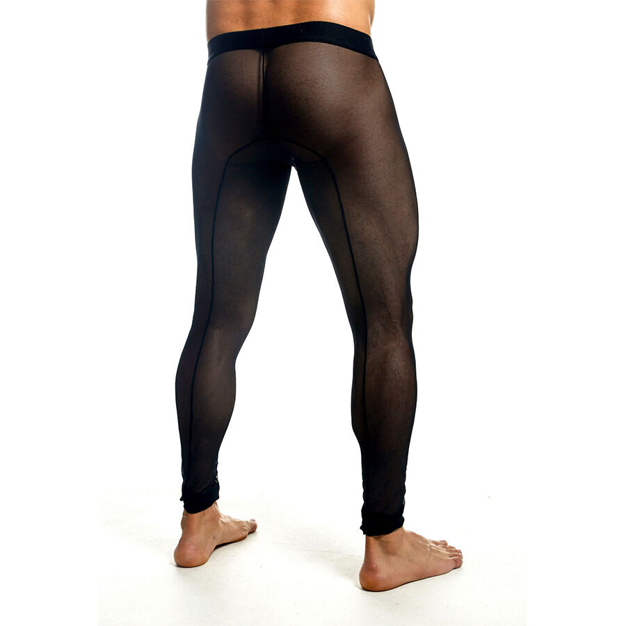 MOB - MEDIAS DE MALLAS TRANSPARENTES NEGRAS TALLA XL