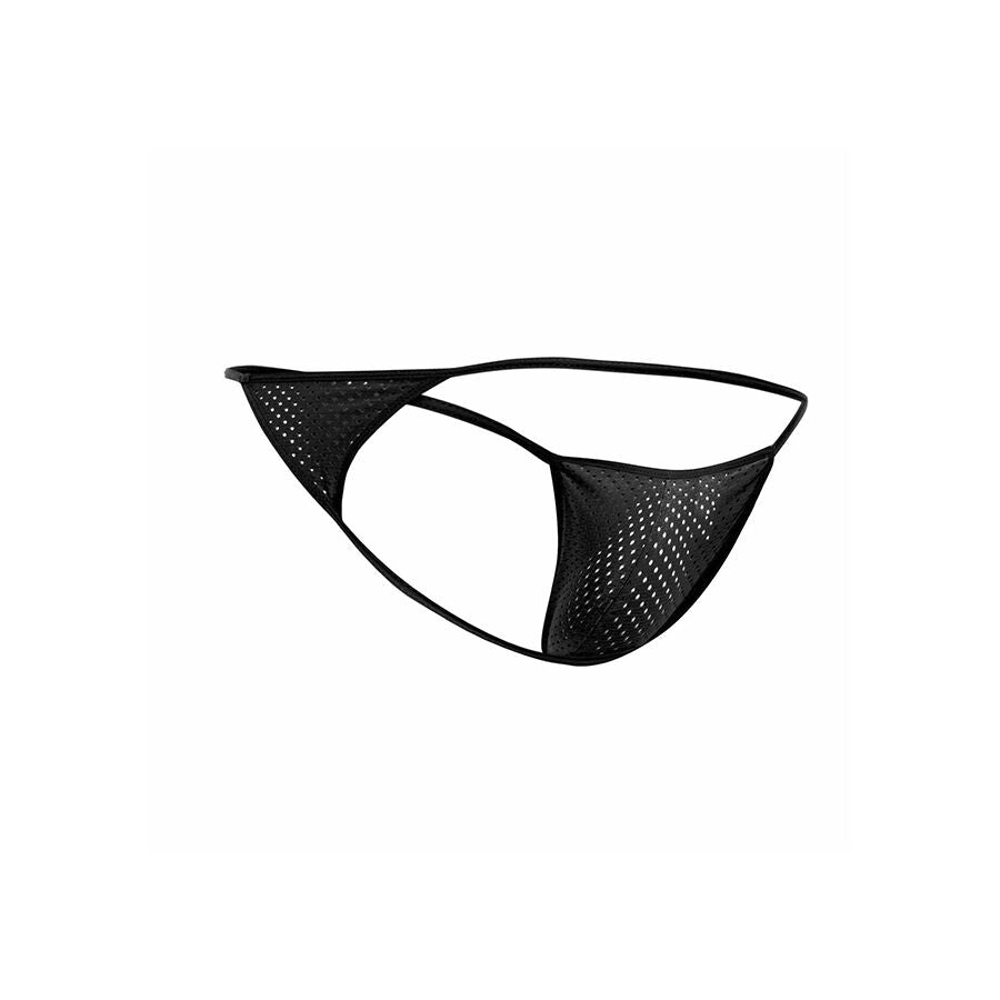 MOB - V-STRING DE MICROFIBRA NEGRA TALLA S/M
