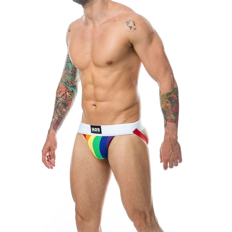 MOB - JOCK CLASICO STRIPE RAINBOW TALLA S