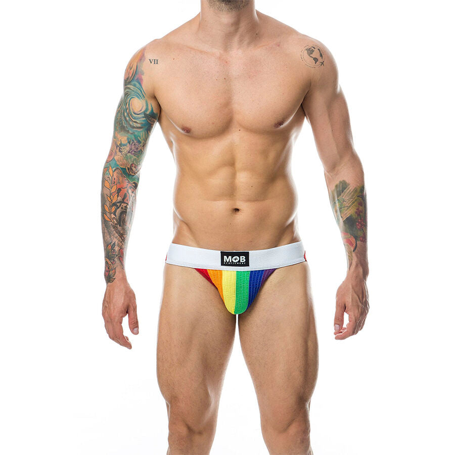 MOB - JOCK CLASICO STRIPE RAINBOW TALLA M