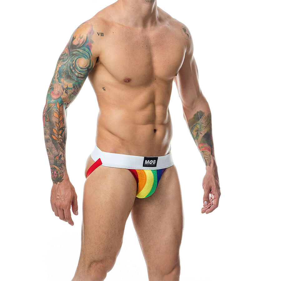 MOB - JOCK CLASICO STRIPE RAINBOW TALLA M