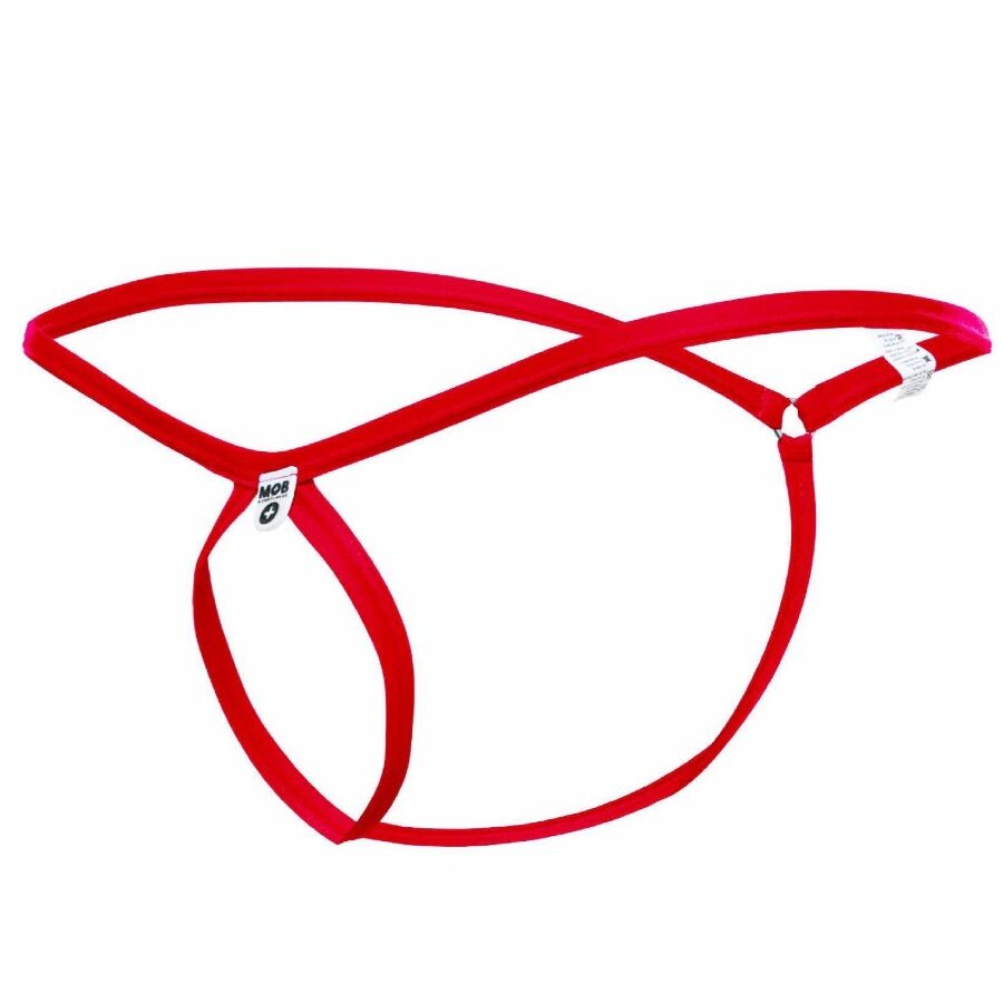 MOB - TANGA ROJO CON FORMA DE LAGRIMA TALLA S/M
