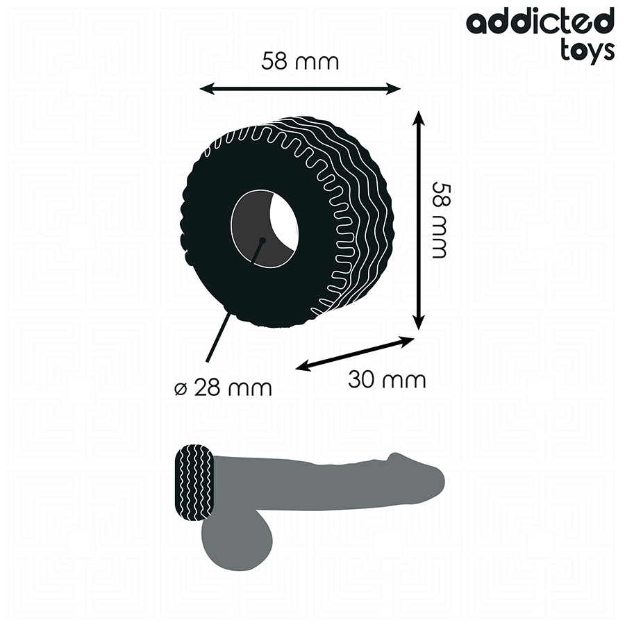 ADDICTED TOYS - ANILLO PARA EL PENE EXTRA GRUESO