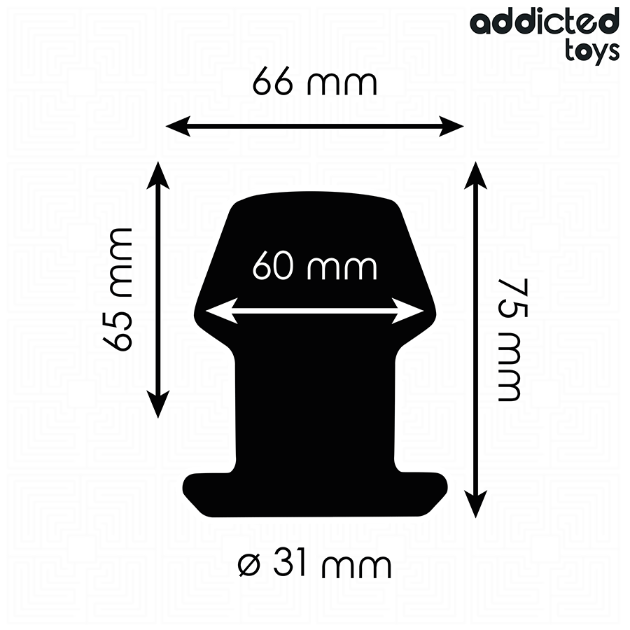 ADDICTED TOYS - PLUG ANAL HUECO EXTREM SILICONA TALLA S 7,5 CM