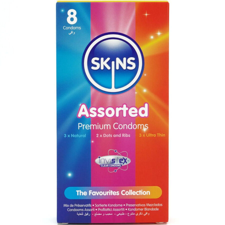 SKINS - SURTIDO PRESERVATIVOS PREMIUM PACK 8