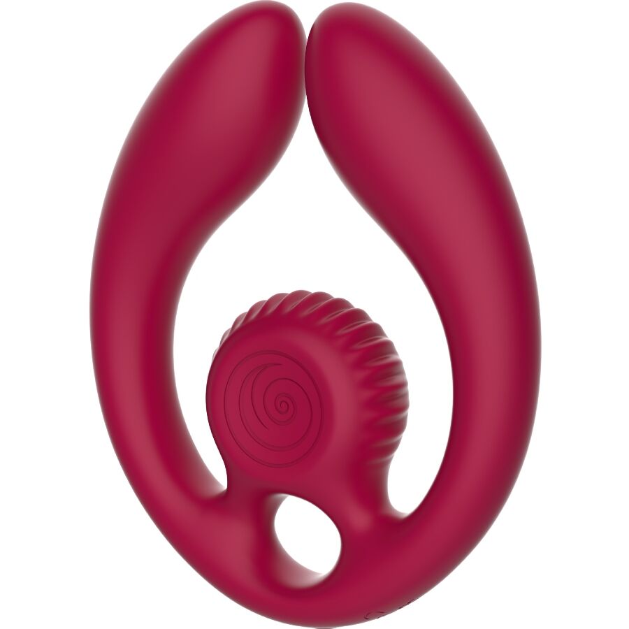 SNAIL VIBE - GIZI DÚO ESTIMULADOR DE PAREJAS CONTROL REMOTO BURDEOS