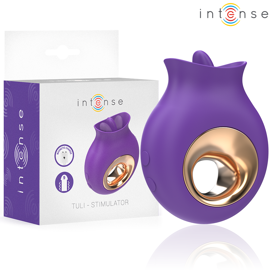 INTENSE - TULI ESTIMULADOR CLÍTORIS 9 VIBRACIONES & 9 OSCILACIONES MORADO