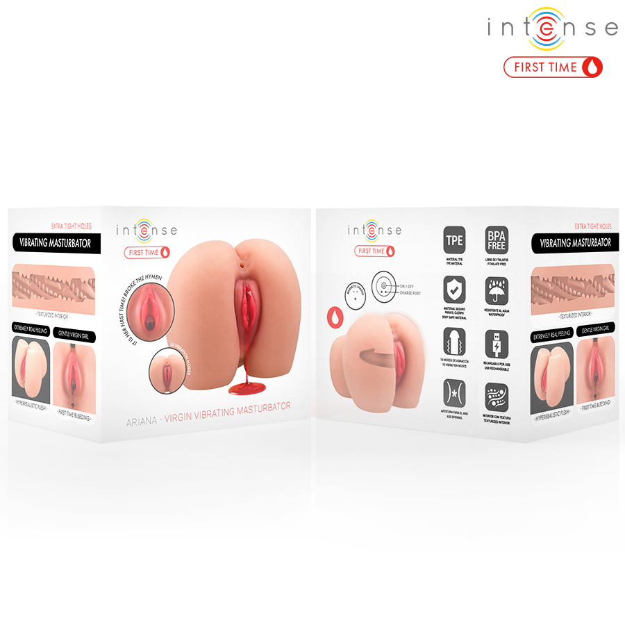 INTENSE FIRST TIME - ARIANA VAGINA VIBRADORA VIRGEN CON HIMEN Y SANGRADO