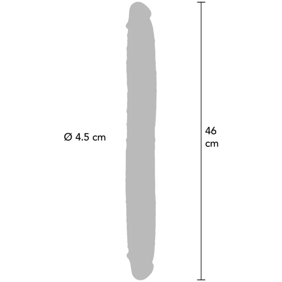 GET REAL - DILDO DOBLE DONG DE SILICONA CARAMELO 46 CM
