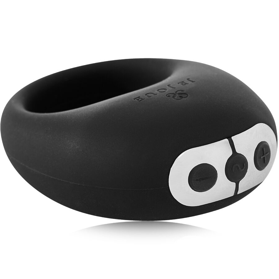 JE JOUE - MIO ANILLO PARA EL PENE VIBRADOR FUERTE Y FLEXIBLE NEGRO
