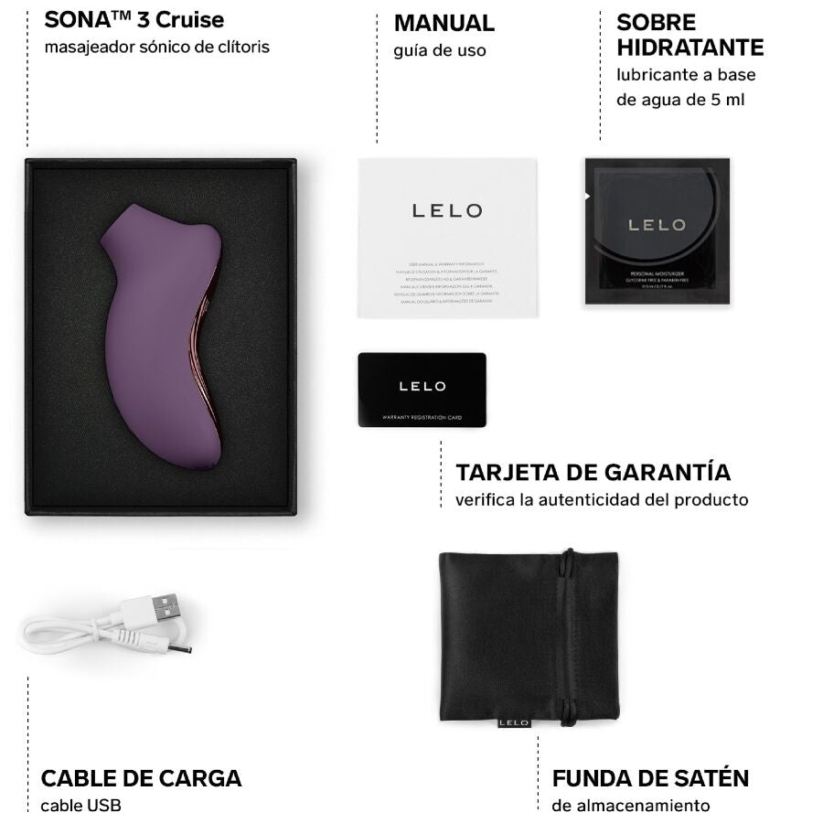 LELO - SONA 3 CRUISE MASAJEADOR SÓNICO DE CLÍTORIS VIOLETA