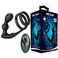 MR PLAY - ANILLO PARA PENE CON PLUG ANAL CON VIBRACIÓN CONTROL REMOTO