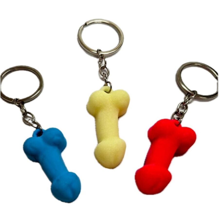 DIABLO PICANTE - LLAVERO PENE SILICONA SURTIDOS COLOR FOSFORESCENTE