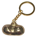 DIABLO PICANTE - LLAVERO METAL TETAS DORADO
