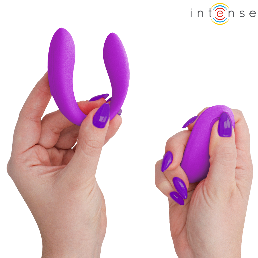 INTENSE - NORA ESTIMULADOR DE PINZA CON VIBRACIÓN MORADO