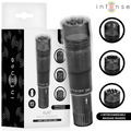 INTENSE - KURT MINI MASAJEADOR CON 4 CABEZALES INTERCAMBIABLES NEGRO