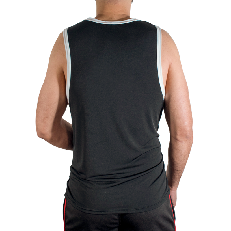 MACHO - CMV004 CAMISETA GYM NEGRA L/XL