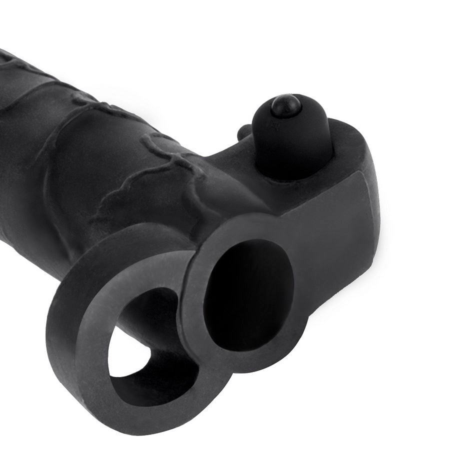 FANTASY X- TENSIONS - EXTENSIÓN PARA EL PENE CON VIBRADOR REAL FEEL 2 NEGRO