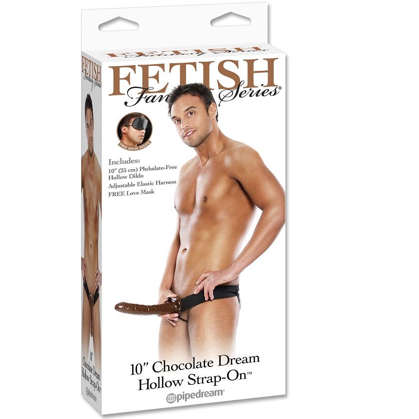 FETISH FANTASY SERIES - ARNÉS HUECO AJUSTABLE CHOCOLATE 22 CM