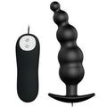 PRETTY LOVE - PLUG ANAL SILICONA ESTIMULACIÓN EXTRA Y 12 MODOS VIBRACIÓN NEGRO CONTROL REMOTO