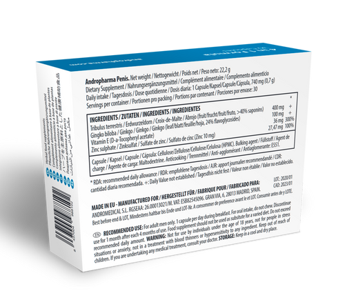 Andropharma Penis – Complemento alimenticio herbal para el bienestar masculino