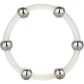 CALEXOTICS - ANILLO DE SILICONA CON CUENTAS DE ACERO TALLA XL