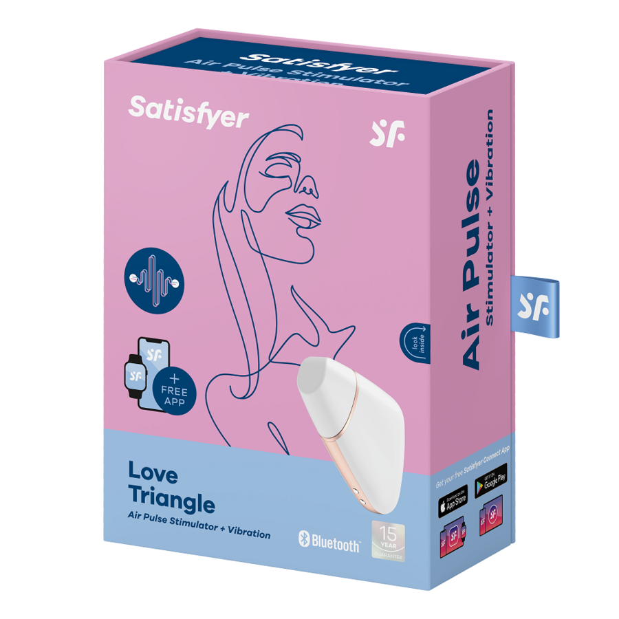 SATISFYER - LOVE TRIANGLE ESTIMULADOR Y VIBRADOR BLANCO