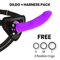 DELTA CLUB - TOYS ARNES + DILDO LILA SILICONA MEDICA 20 CM -O- 4 CM